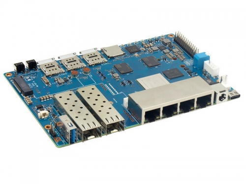 Banana Pi BPI-R4Wifi 7 Router board with MTK MT7988A design,4G RAM and 8G eMMC onboard