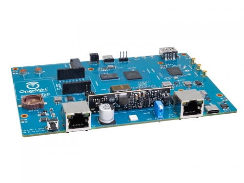 OpenWrt One/AP-24.XY router board based on MediaTek MT7981B (Filogic 820) SoC and MediaTek MT7976C dual-band WiFi 6 chipset